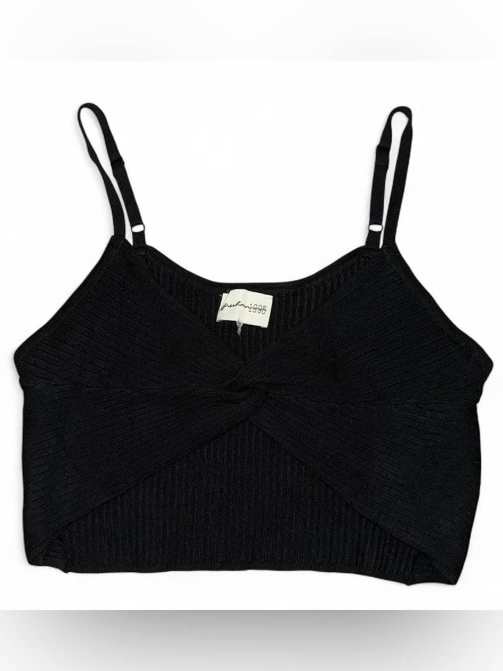 Freshman 1996 Black Ribbed Knit Crop Tank Top Size L

Soft and stretchy